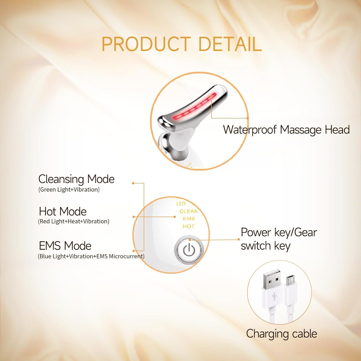 Get Parcel™ Facial Rejuvenation Device , Beauty Facial Massager,Wavy Chic Beauty Microcurrent Facial Device Hot Selling Product