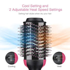 Electric 3-In-1  One Step Hair Straightener + Dryer + Styler Brush