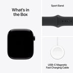Apple Logo Watch Series 10 – GPS, 46mm, Jet Black, Sport Band