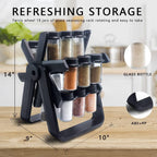 18 Pcs Rotating Spice Jar Set