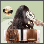 Rechargeable Steam Hair Brush  2-in-1 Detangling & Hair Styling Tool with Nourishing Oil Technology~فرشاة بخار قابلة لإعادة الشحن 2 في 1 لفك تشابك الشعر وتصفيفه مع تقنية الزيوت المغذية