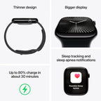 Apple Logo Watch Series 10 – GPS, 46mm, Jet Black, Sport Band