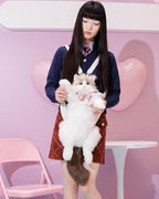 Handmade Realistic Cat-Shaped Backpack, Plush Cat Figure