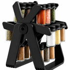 18 Pcs Rotating Spice Jar Set