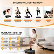 Full Body Vibration Exercise Machine with Remote Control and LED Display