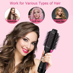 Electric 3-In-1  One Step Hair Straightener + Dryer + Styler Brush