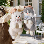 Realistic Plush Cat Backpack bag