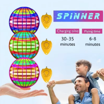 Hand-Controlled Magic Spinner Ball With LED Lights Toy 🏐💦