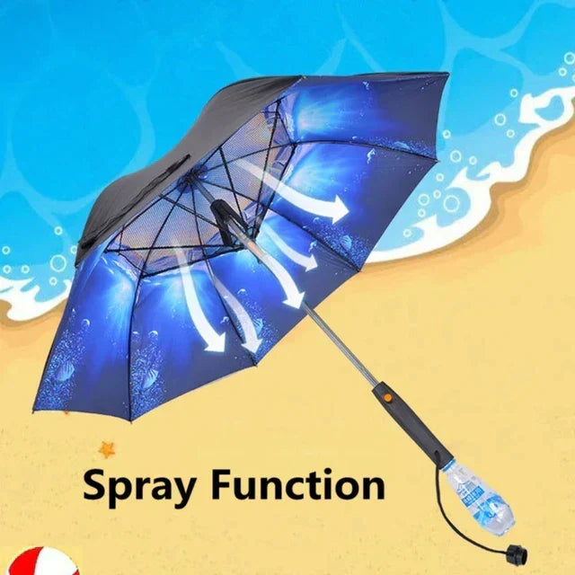 Sun Umbrella with Fan and Mister