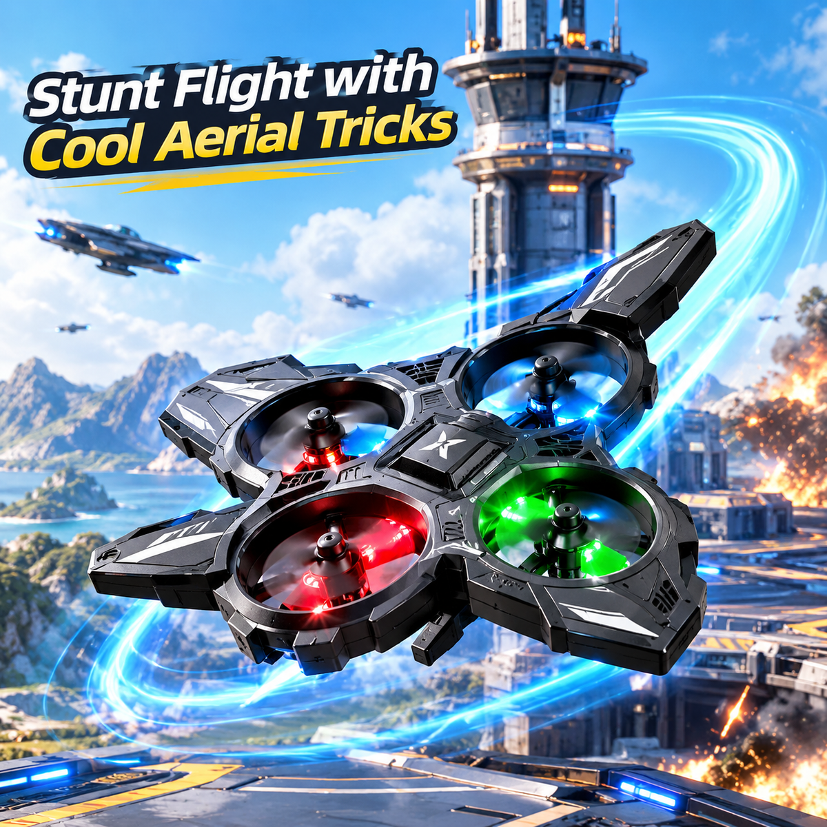 Remote Control Stunt Jet Plane For Kids & Adults