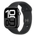Apple Logo Watch Series 10 – GPS, 46mm, Jet Black, Sport Band