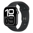 Apple Logo Watch Series 10 – GPS, 46mm, Jet Black, Sport Band