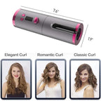 Hair Curlers Cordless Automatic Hair Curler Iron USB Rechargeable LCD Display Wireless Ceramic Rotating Curling Iron Hair Tools