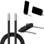 240W Super Fast Type C Charging 360° Rotating 2 in 1 Stand Data Cable For Android / iPhone