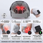 Knee Massager with Heat, Cordless Heated Knee Massage for Pain Relief with 3 Heating Levels